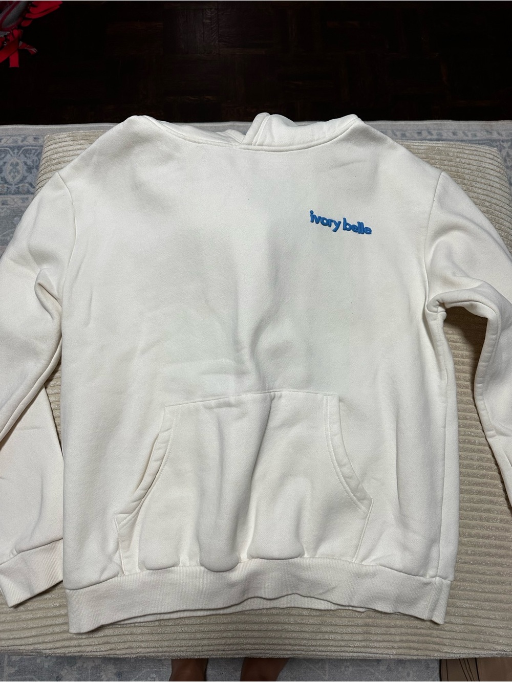 Women's White Pullover Hoodie